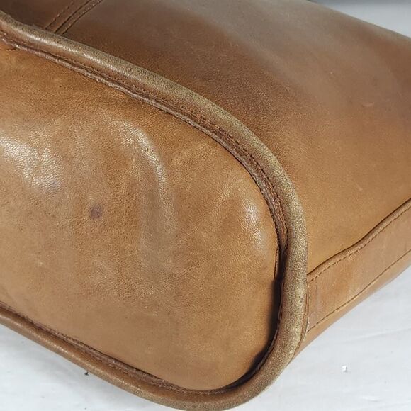 Coach Vintage Tan Leather Purse Shoulder Crossbody Bucket Bag 4807 - Picture 8 of 16